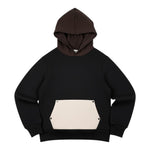Duepuntozero Felpa tinta unita con Cappuccio Nero per Bambino FLB33D NERO DUEPUNTOZERO 