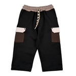 Duepuntozero Pantalone tinta unita con Tasche In Contrasto Nero per Neonato PTBTASC NERO DUEPUNTOZERO 