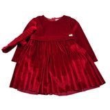 Ebita Abito Manica Lunga tinta unita con Fascia Rosso per Bambina 243293 ROSSO EBITA 
