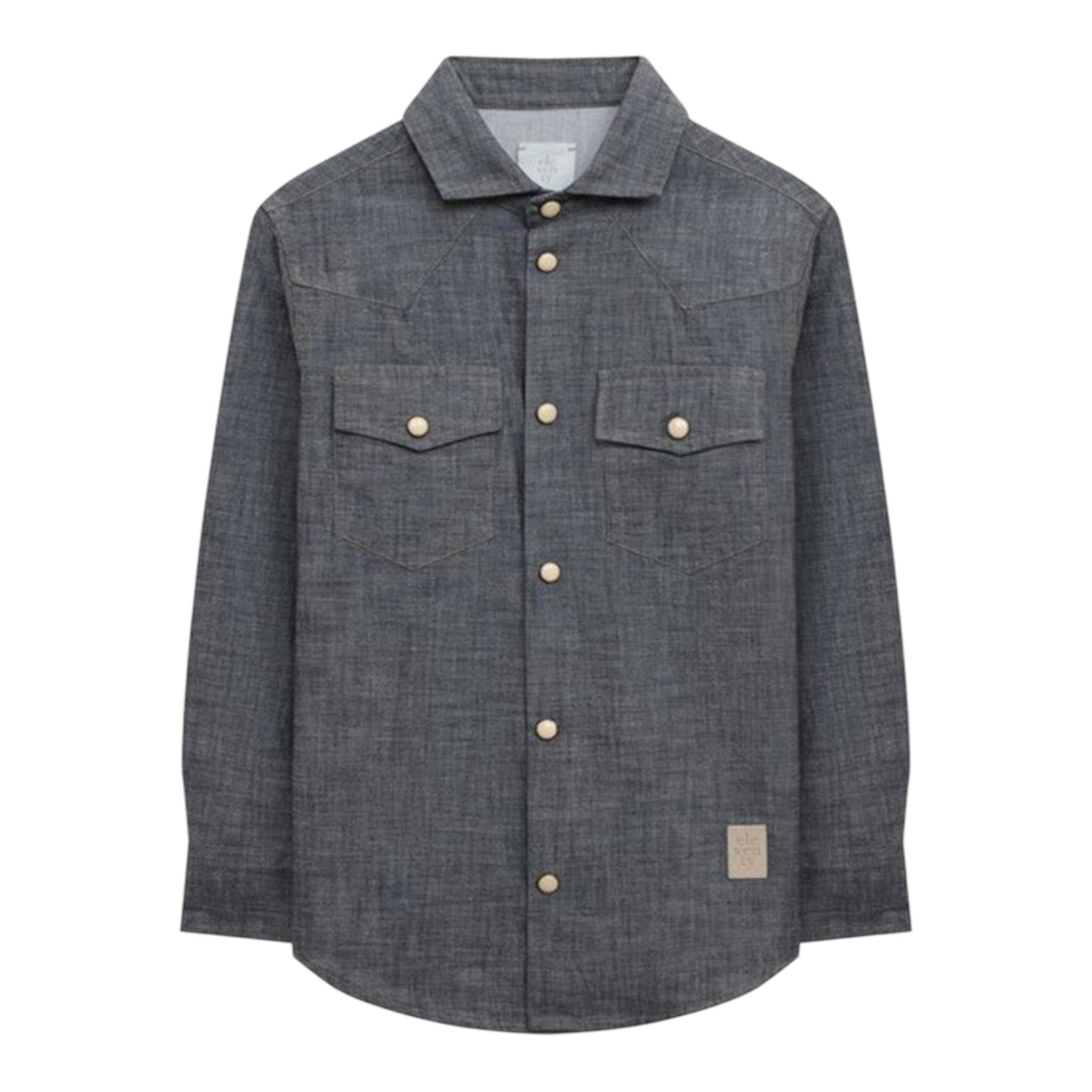 Eleventy Camicia tinta unita In Denim Azzurro per Neonato ES5P40 AZZURRO ELEVENTY 
