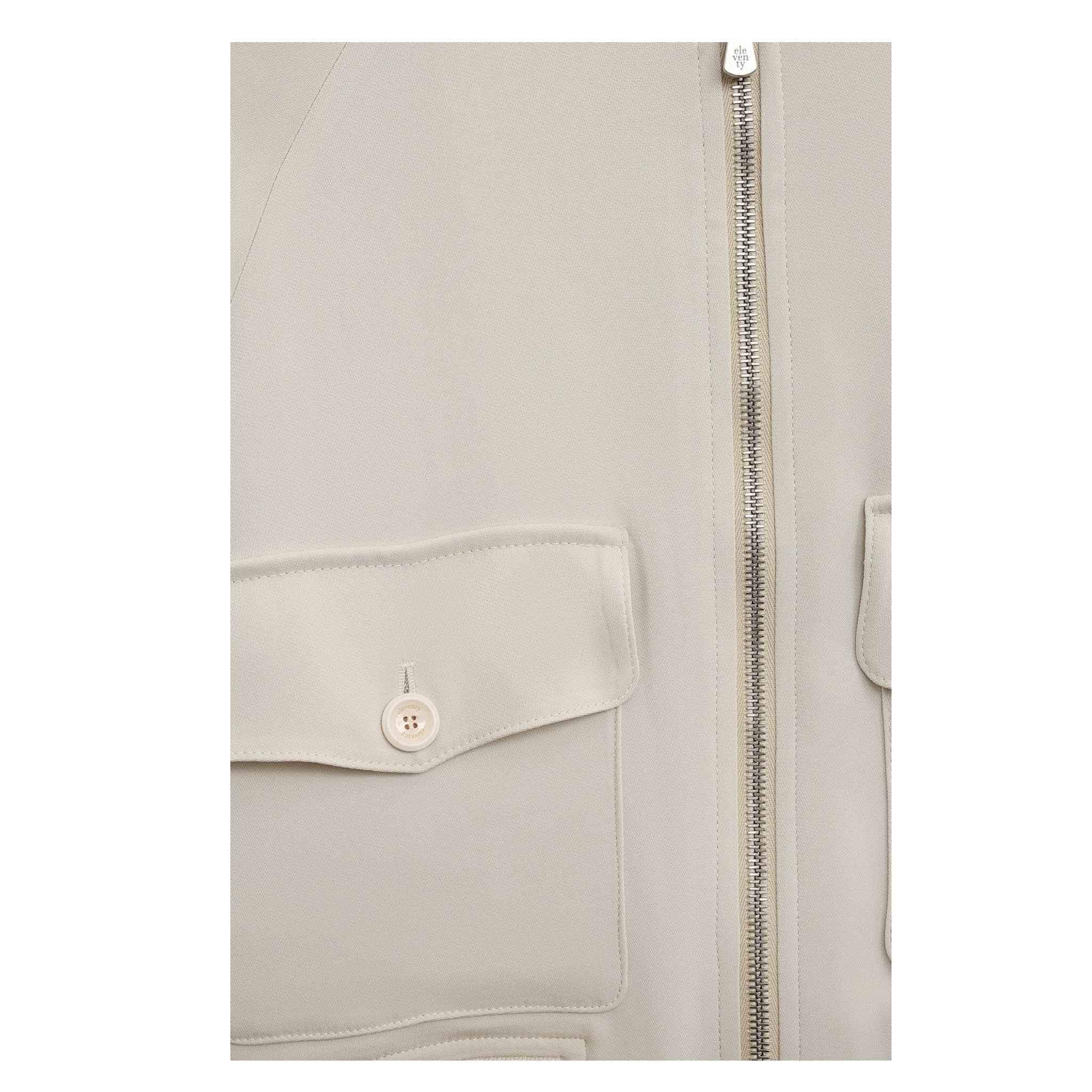 Eleventy Felpa con Zip tinta unita Beige per Bambina EU2A17 BEIGE ELEVENTY 
