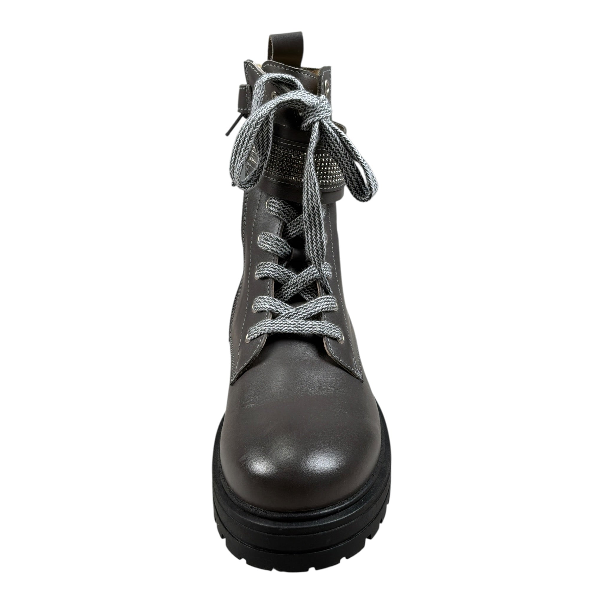 Eleventy Stivale Modello Basso tinta unita con Lacci Grigio per Bambina EV0A28 GRIGIO ELEVENTY 