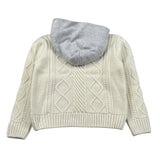 Eleventy Maglia tinta unita con Cappuccio Panna per Bambino EV9P70 PANNA ELEVENTY 