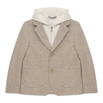 Eleventy Giacca tinta unita con Finta Felpa Beige per Bambino EX2Q24 BEIGE ELEVENTY 