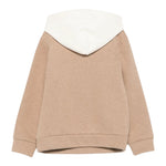 Eleventy Felpa tinta unita con Cappuccio Beige per Bambino EX4P00F0215 BEIGE ELEVENTY 