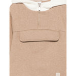 Eleventy Felpa tinta unita con Cappuccio Beige per Bambino EX4P00F0215 BEIGE ELEVENTY 