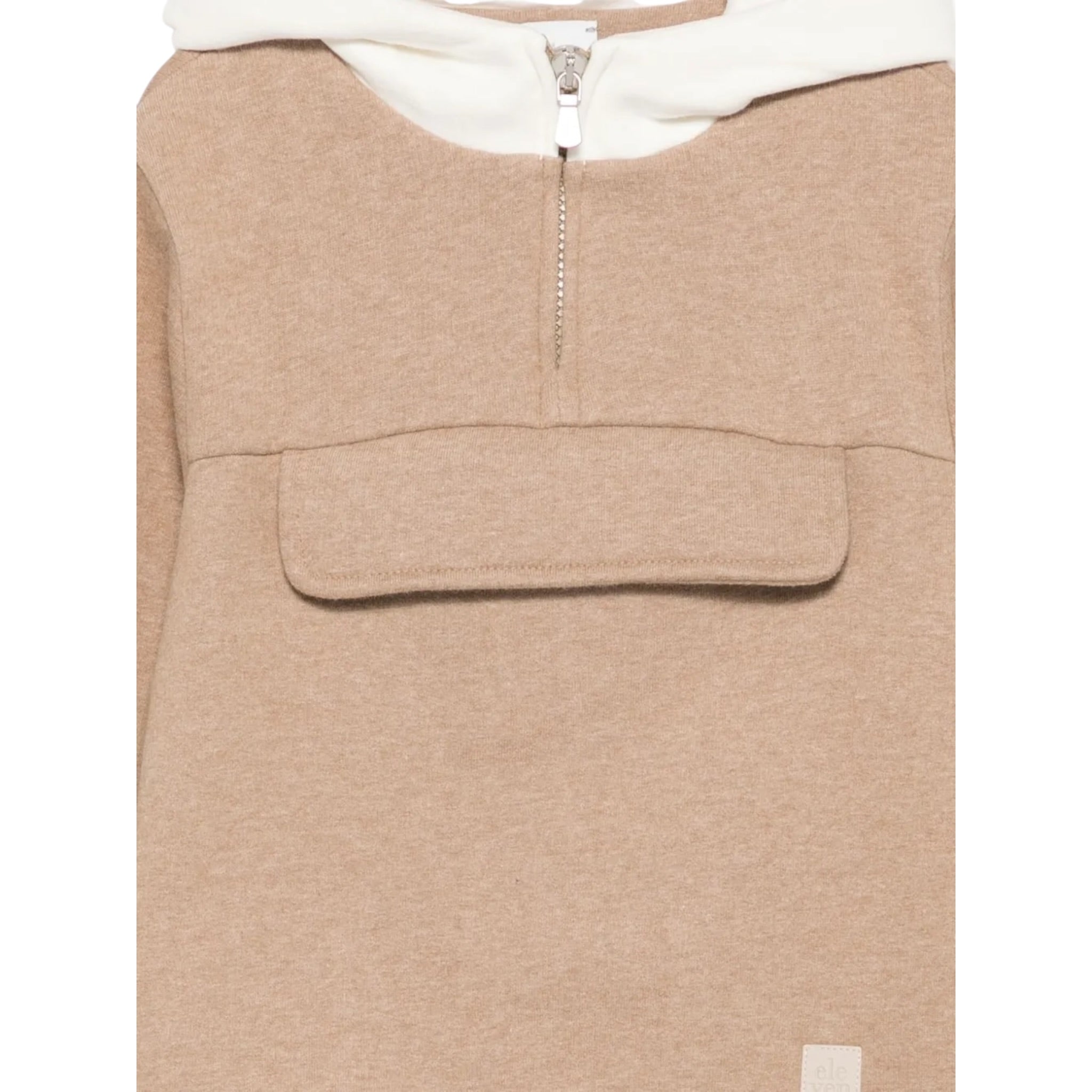 Eleventy Felpa tinta unita con Cappuccio Beige per Bambino EX4P00F0215 BEIGE ELEVENTY 