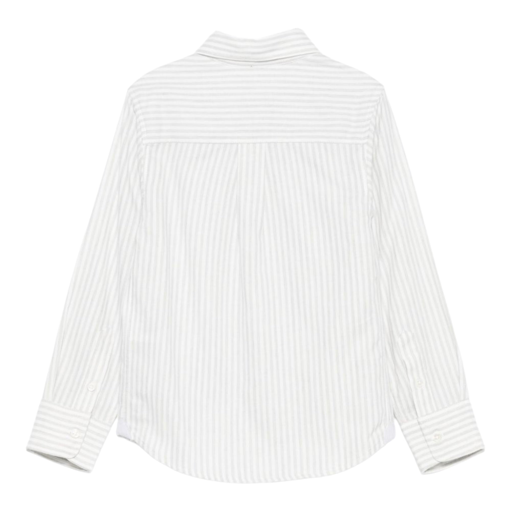 Eleventy Camicia tinta unita con Fantasia A Righe Bianco per Bambina EX5P00 BIANCO ELEVENTY 