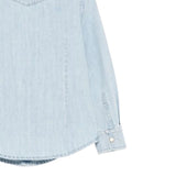 Eleventy Camicia In Denim tinta unita con Bottoni Azzurro per Bambino EX5P70X AZZURRO ELEVENTY 