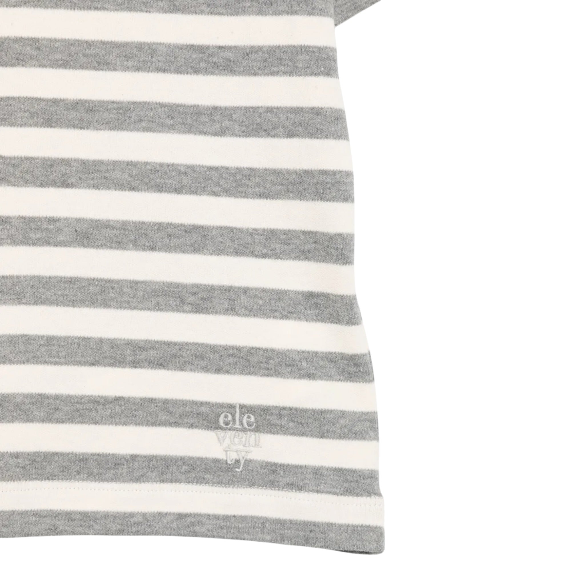 Eleventy T-Shirt tinta unita con Fantasia A Righe Panna per Bambina EX8P01 PANNA ELEVENTY 