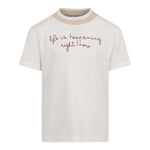 Eleventy T-Shirt Bicolore con Stampa Bianco per Bambino EX8P31 BIANCO ELEVENTY 