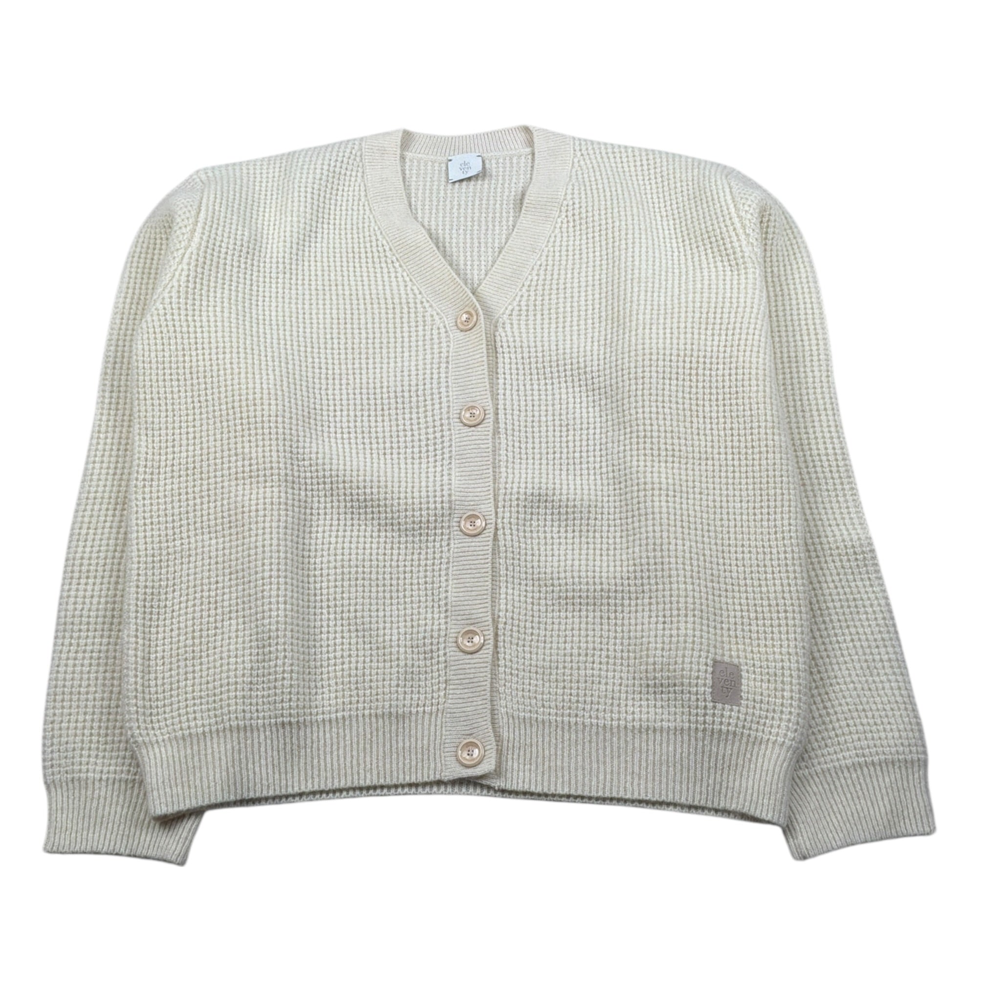 Eleventy Cardigan tinta unita Panna per Bambina EX9A30 PANNA ELEVENTY 