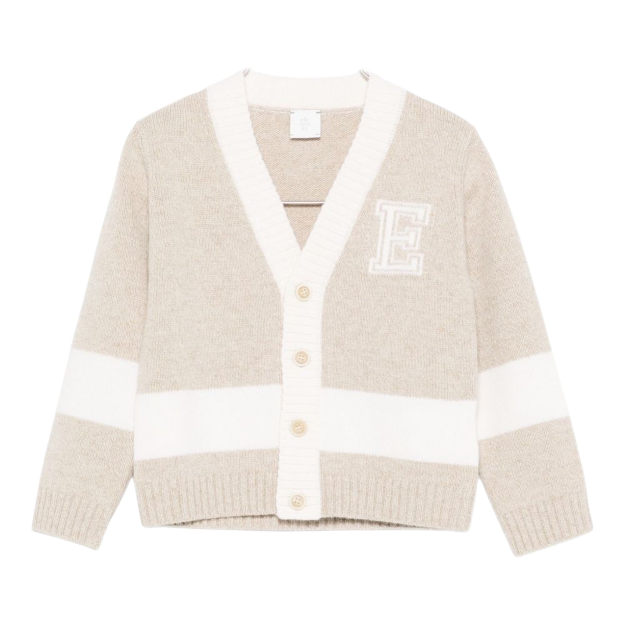 Eleventy Cardigan tinta unita Scollo A V Beige per Bambino EX9P60 BEIGE ELEVENTY 