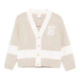 Eleventy Cardigan Bicolore con Bottoni Beige/Panna per Bambino EX9P60W0174 BEIGE/PANNA ELEVENTY 