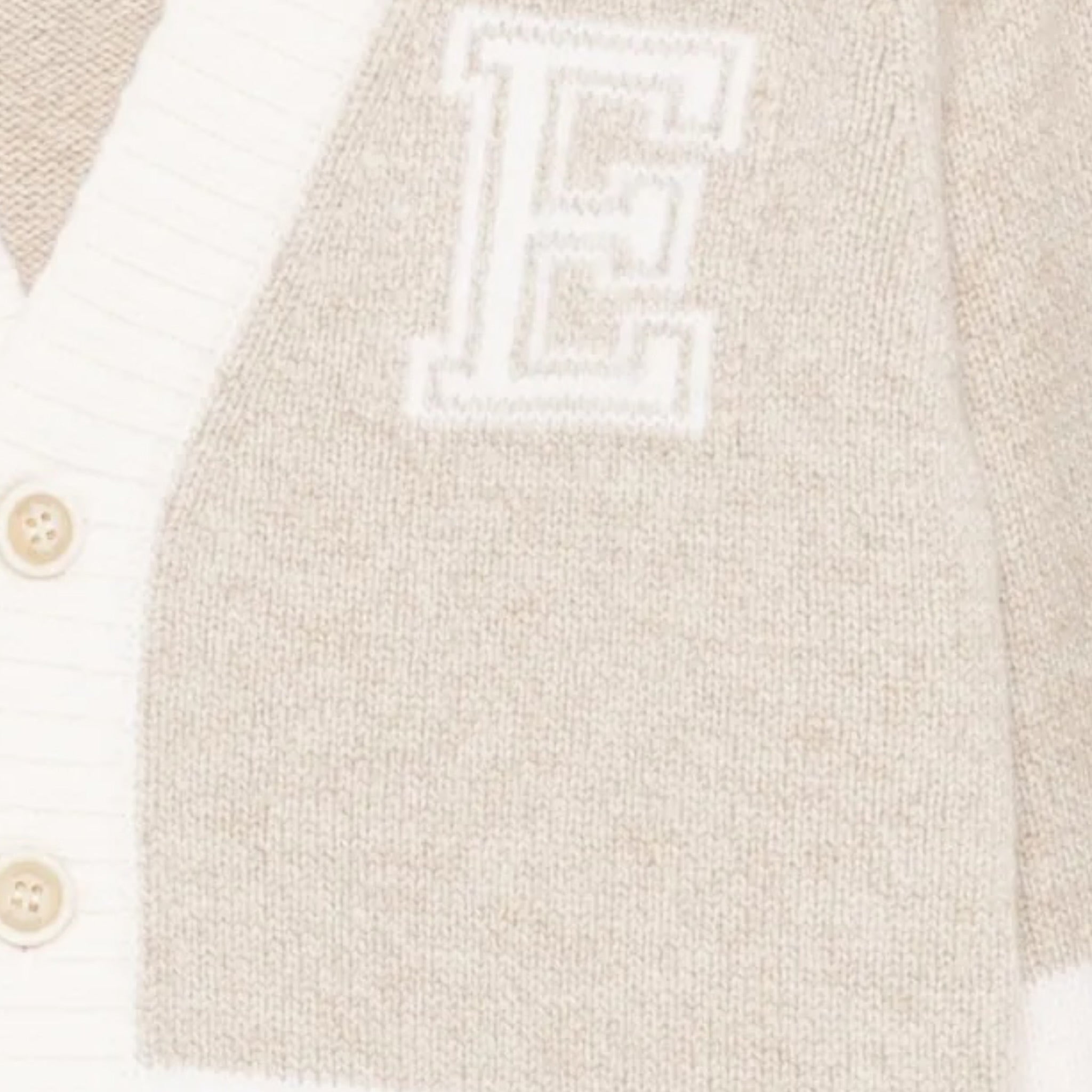 Eleventy Cardigan tinta unita Scollo A V Beige per Bambino EX9P60XX BEIGE ELEVENTY 