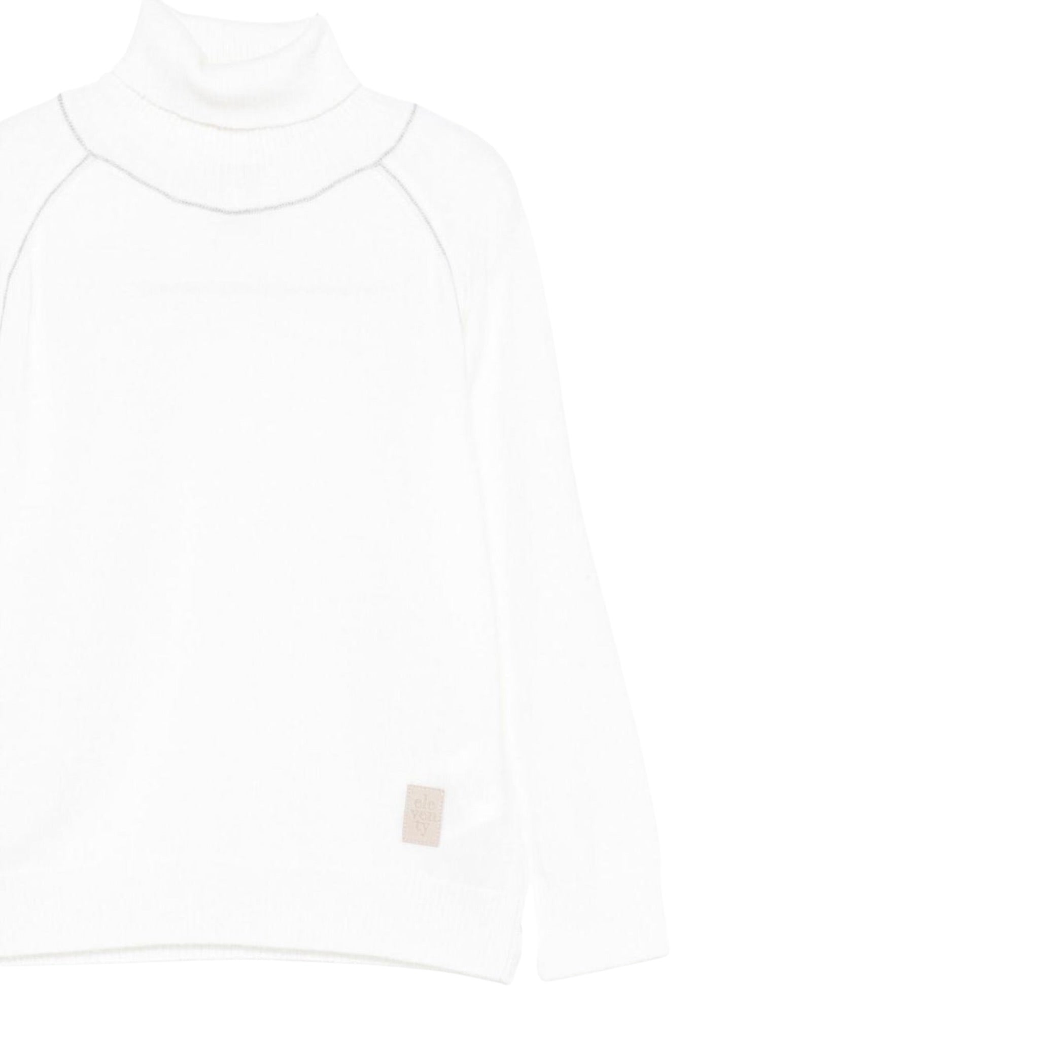 Eleventy Maglia Collo Alto tinta unita Panna per Bambino EX9P70X PANNA ELEVENTY 