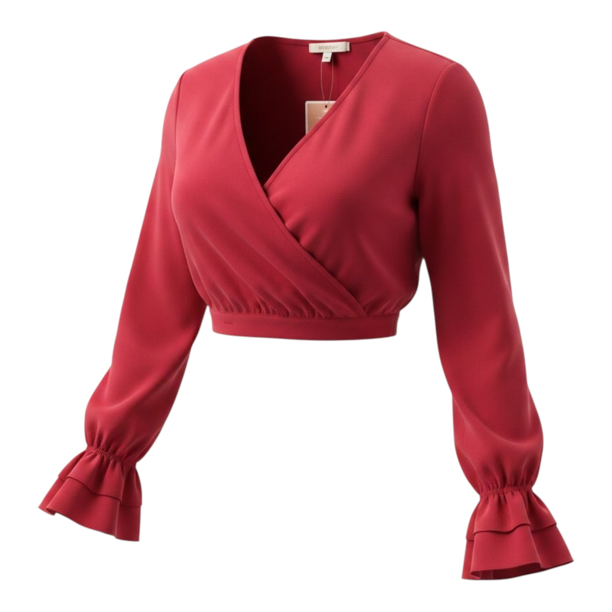 Elisabetta Franchi Top tinta unita con Manica Rouches Fragola per Bambina EFAB108 FRAGOLA ELISABETTA FRANCHI 