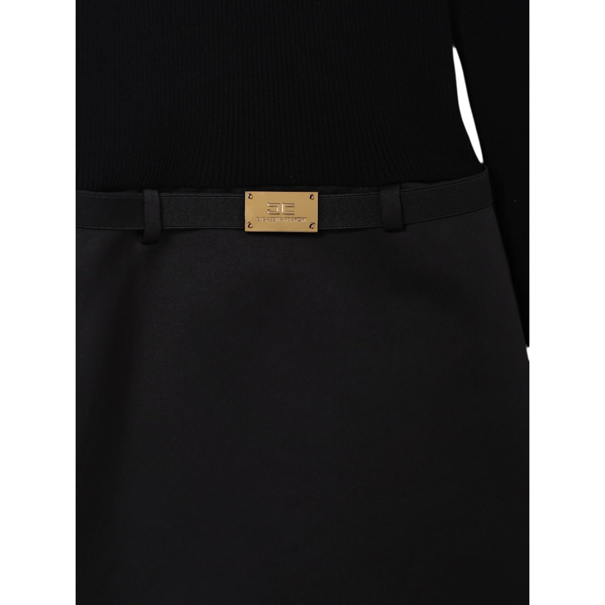 Elisabetta Franchi Abito Manica Lunga tinta unita Nero per Bambina EFAB621 NERO ELISABETTA FRANCHI 