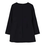 Elisabetta Franchi Abito Manica Lunga tinta unita con Logo Nero per Bambina EFAB623 NERO ELISABETTA FRANCHI 