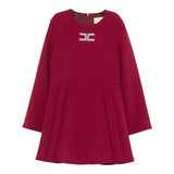 Elisabetta Franchi Abito Manica Lunga tinta unita Bordeaux per Bambina EFAB629XX BORDEAUX ELISABETTA FRANCHI 