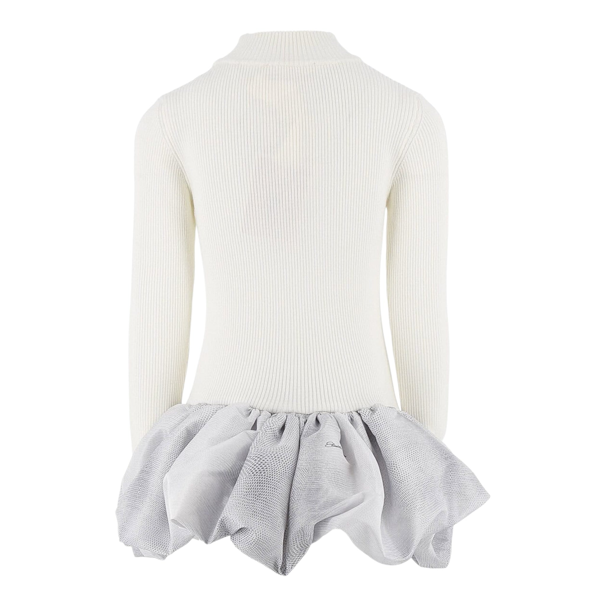 Elisabetta Franchi Abito Bicolore con Gonna Panna per Bambina EFAB631 PANNA ELISABETTA FRANCHI 