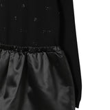 Elisabetta Franchi Abito Manica Lunga tinta unita con Logo Nero per Bambina EFAB632 NERO ELISABETTA FRANCHI 