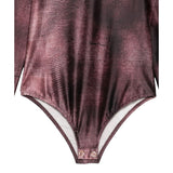 Elisabetta Franchi Body tinta unita con Fantasia Bordeaux per Bambina EFBD006 BORDEAUX ELISABETTA FRANCHI 