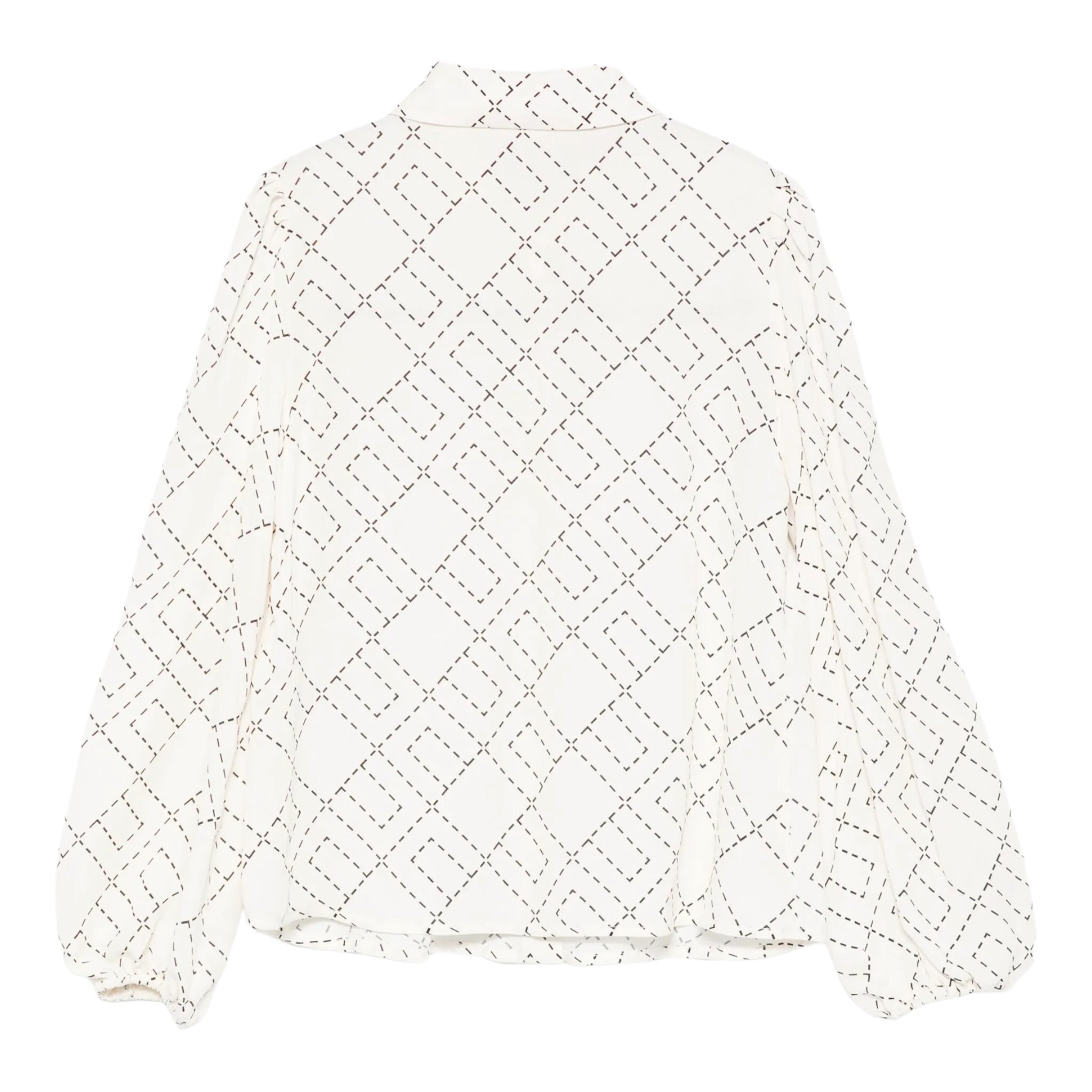 Elisabetta Franchi Camicia Manica Lunga tinta unita con Stampe Panna per Bambina EFCA267 PANNA ELISABETTA FRANCHI 