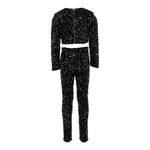 Elisabetta Franchi Compeleto 2Pz Maglia-Leggins con Paillettes tinta unita Nero per Bambina EFCM022 NERO ELISABETTA FRANCHI 