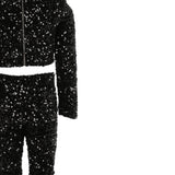 Elisabetta Franchi Compeleto 2Pz Maglia-Leggins con Paillettes tinta unita Nero per Bambina EFCM022 NERO ELISABETTA FRANCHI 