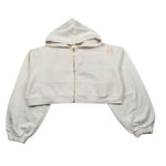 Elisabetta Franchi Felpa con Zip E Cappuccio tinta unita Panna per Bambina EFFE153 PANNA ELISABETTA FRANCHI 