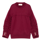Elisabetta Franchi Felpa Chiusa Girocollo tinta unita Bordeaux per Bambina EFFE159 BORDEAUX ELISABETTA FRANCHI 