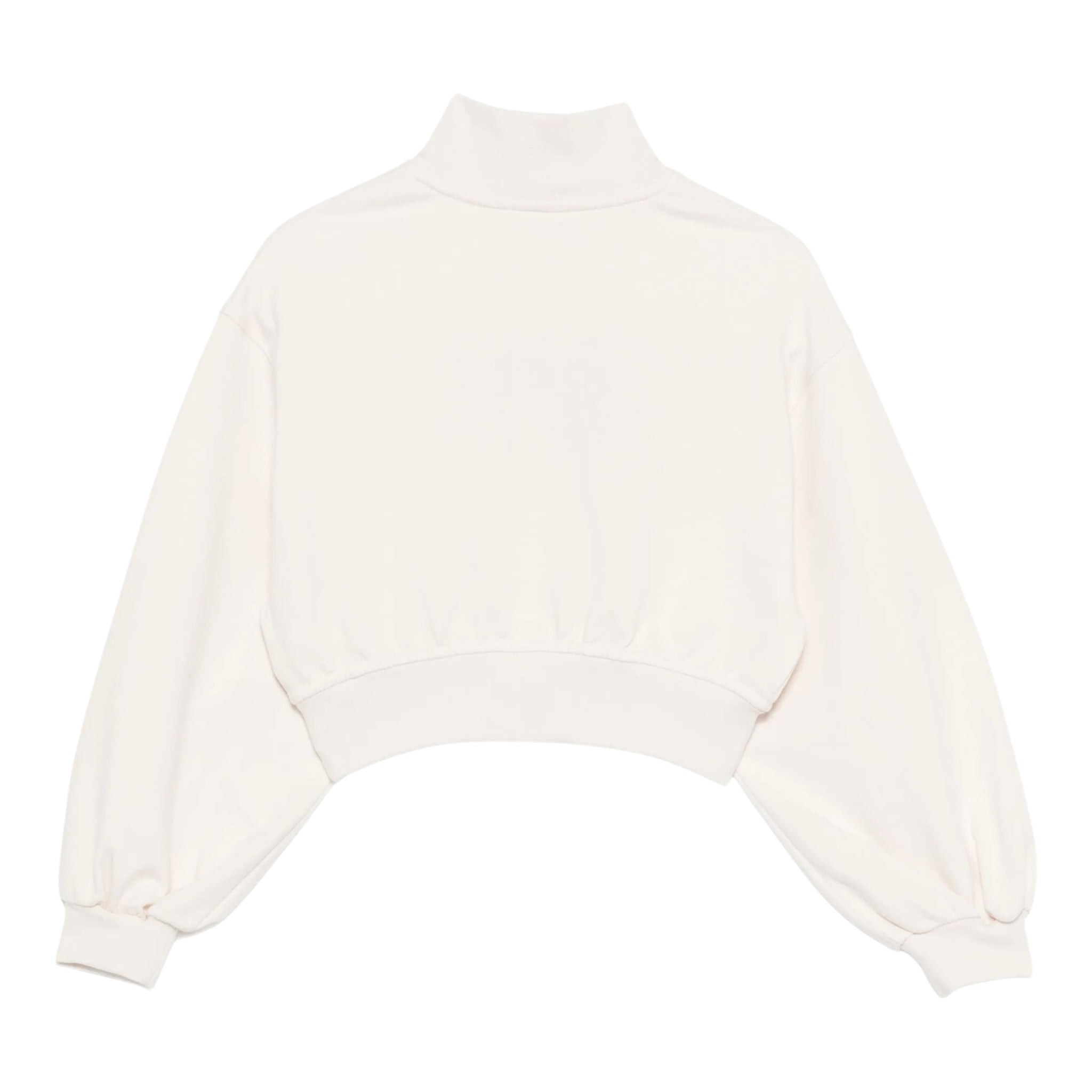 Elisabetta Franchi Felpa Chiusa Collo Alto tinta unita con Logo Panna per Bambina EFFE160 PANNA ELISABETTA FRANCHI 