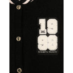 Elisabetta Franchi Giubbino Modello College tinta unita con Maniche In Contrasto Nero per Bambina EFGB122 NERO ELISABETTA FRANCHI 
