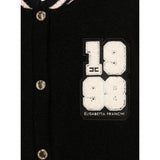 Elisabetta Franchi Giubbino Modello College tinta unita con Maniche In Contrasto Nero per Bambina EFGB122 NERO ELISABETTA FRANCHI 