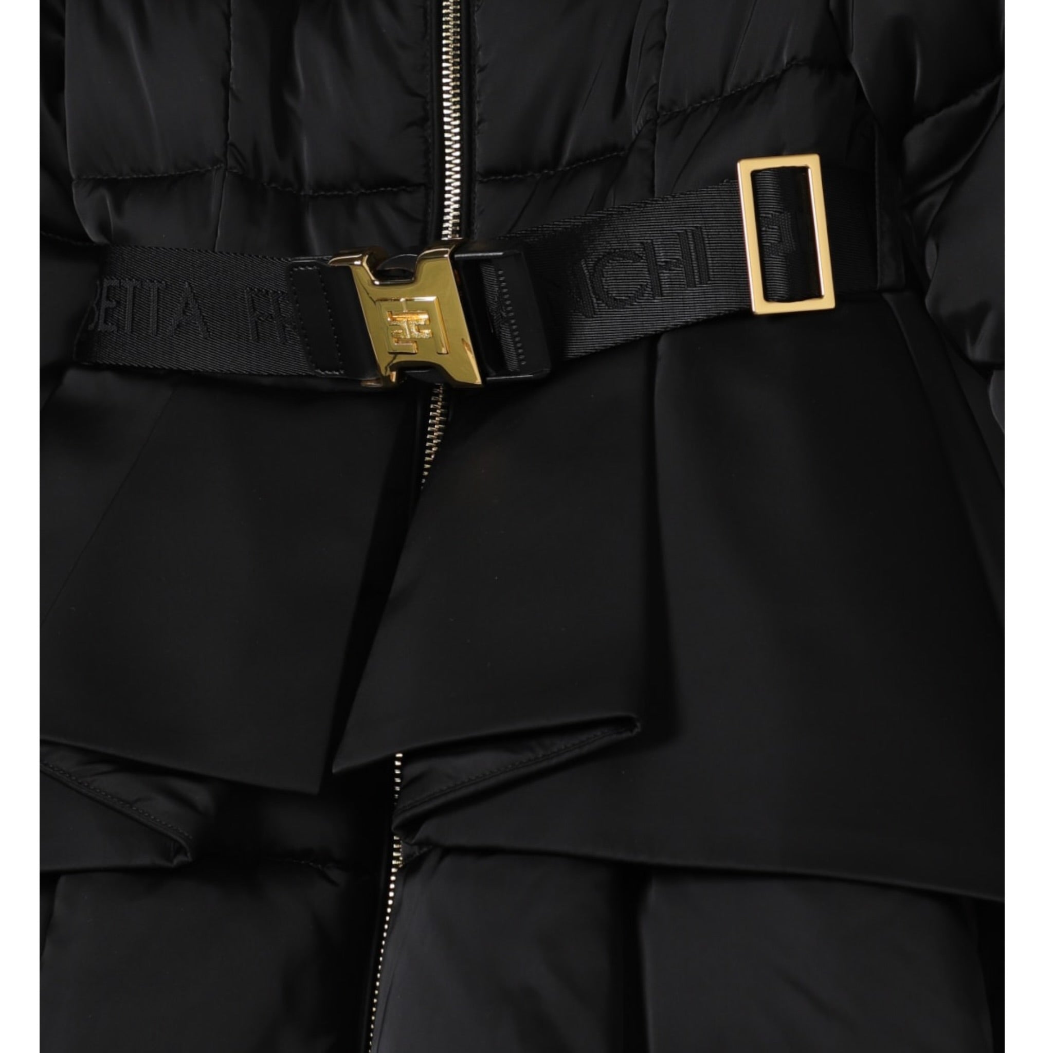 Elisabetta Franchi Giubbino tinta unita con Cintura Nero per Bambina EFGB132 NERO ELISABETTA FRANCHI 