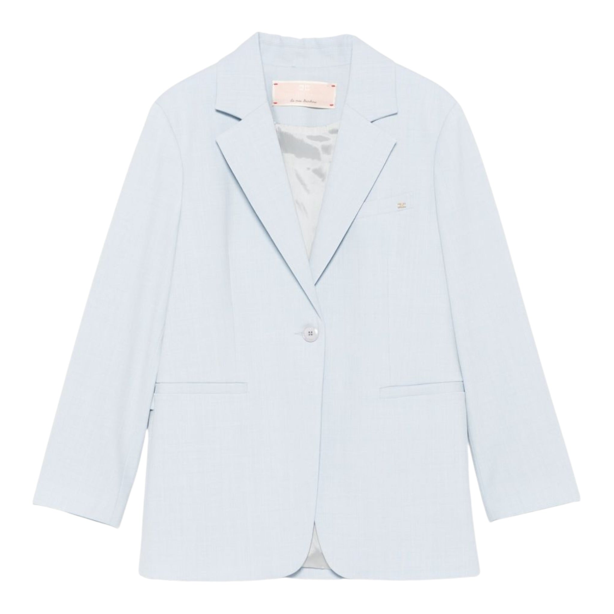 Elisabetta Franchi Giacca tinta unita con Fiocco Azzurro per Bambina EFGC069 AZZURRO ELISABETTA FRANCHI 