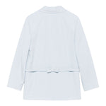 Elisabetta Franchi Giacca tinta unita con Fiocco Azzurro per Bambina EFGC069 AZZURRO ELISABETTA FRANCHI 
