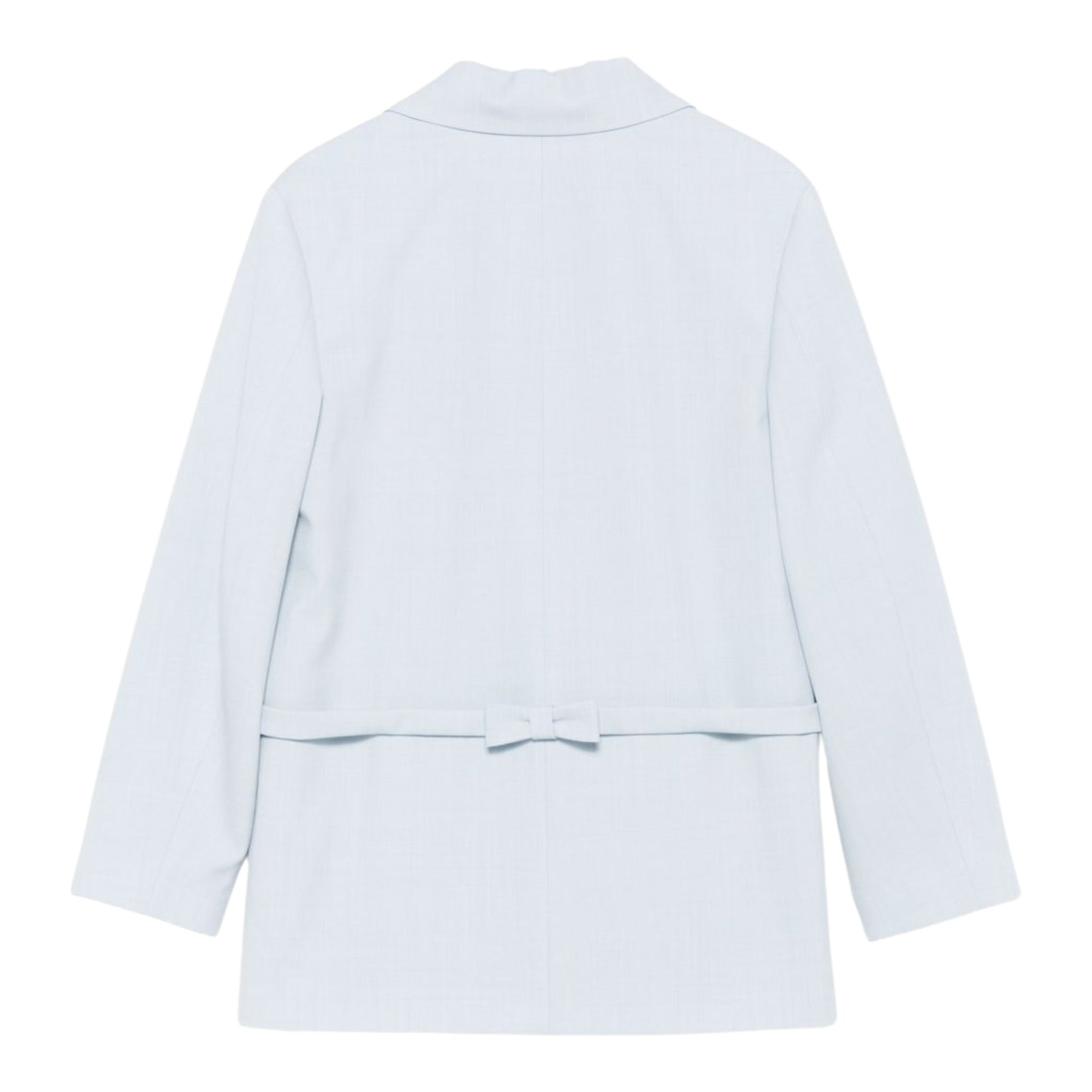 Elisabetta Franchi Giacca tinta unita con Fiocco Azzurro per Bambina EFGC069 AZZURRO ELISABETTA FRANCHI 