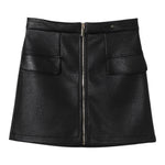 Elisabetta Franchi Gonna tinta unita con Zip Nero per Bambina EFGO169 NERO ELISABETTA FRANCHI 