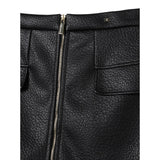 Elisabetta Franchi Gonna tinta unita con Zip Nero per Bambina EFGO169 NERO ELISABETTA FRANCHI 