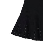 Elisabetta Franchi Gonna tinta unita con Strass Nero per Bambina EFGO193 NERO ELISABETTA FRANCHI 