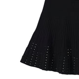 Elisabetta Franchi Gonna tinta unita con Strass Nero per Bambina EFGO193 NERO ELISABETTA FRANCHI 