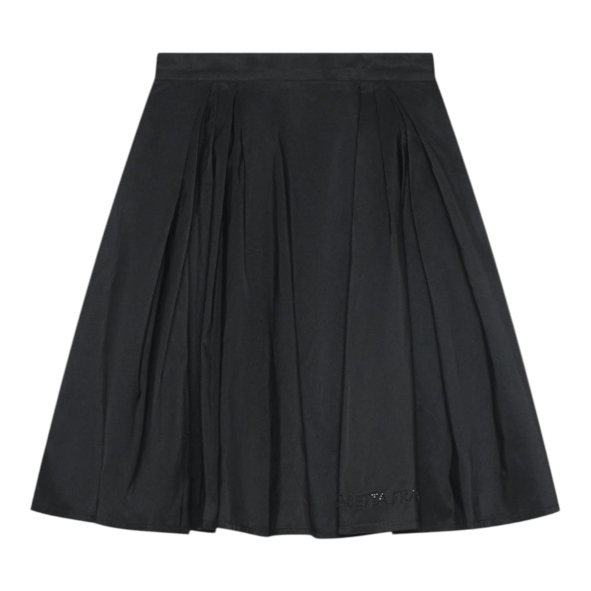 Elisabetta Franchi Gonna tinta unita con Logo Brillantinato Nero per Bambina EFGO198 NERO ELISABETTA FRANCHI 
