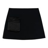 Elisabetta Franchi Gonna tinta unita con Tascone Nero per Bambina EFGO200XXX NERO ELISABETTA FRANCHI 