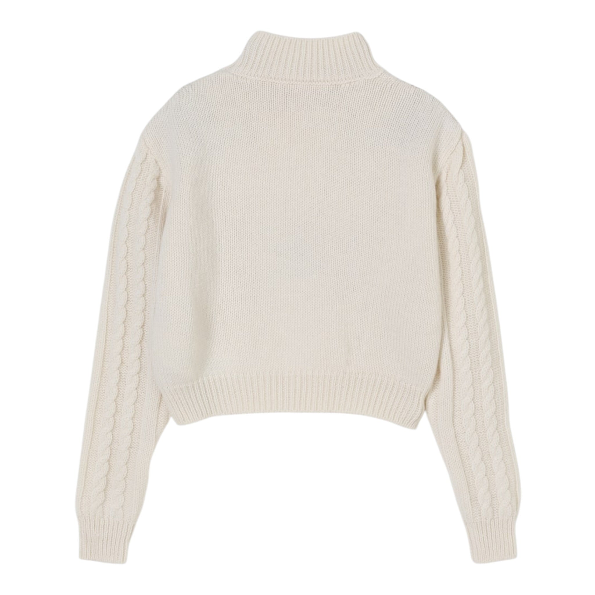 Elisabetta Franchi Maglia Mezzo Collo tinta unita Panna per Bambina EFMA171X PANNA ELISABETTA FRANCHI 