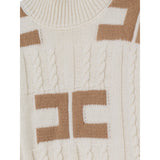 Elisabetta Franchi Maglia Mezzo Collo tinta unita Panna per Bambina EFMA171X PANNA ELISABETTA FRANCHI 