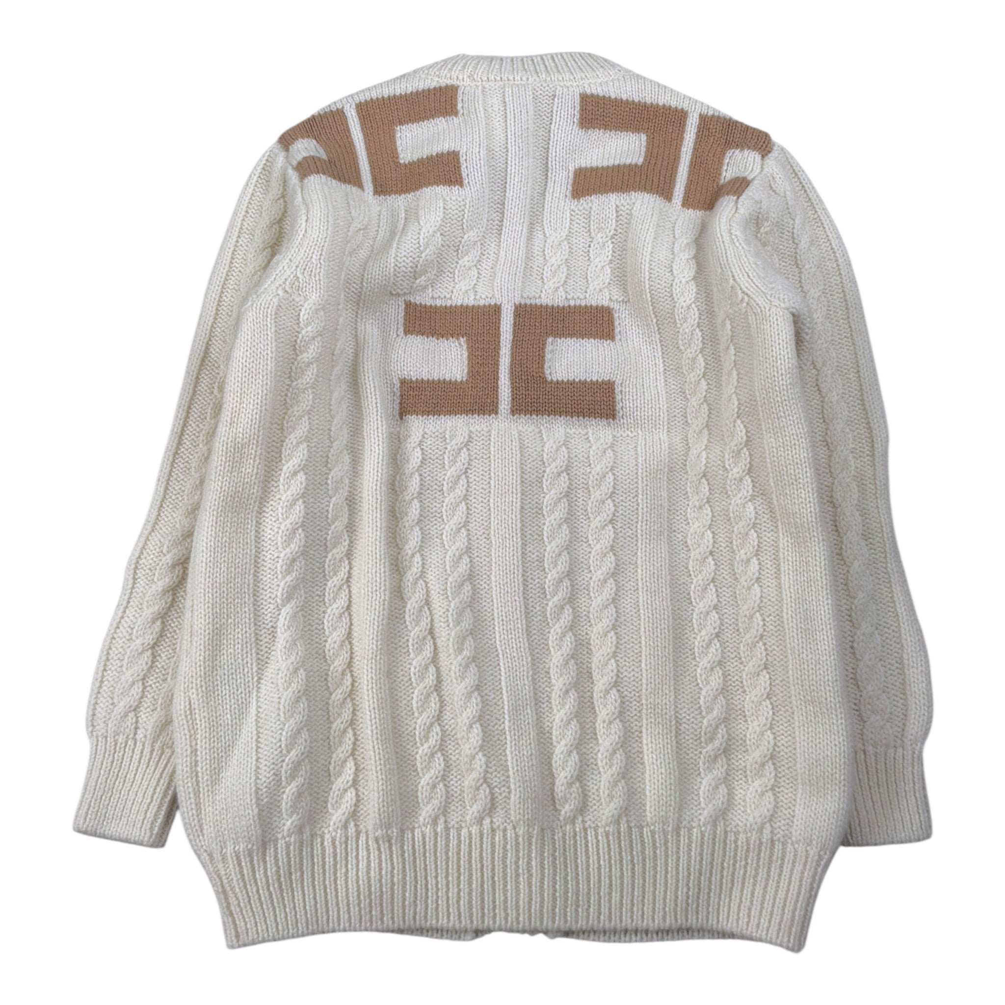 Elisabetta Franchi Cardigan tinta unita con Bottoni Panna per Bambina EFMA172 PANNA ELISABETTA FRANCHI 