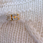 Elisabetta Franchi Maglia tinta unita con Logo Panna per Bambina EFMA174 PANNA ELISABETTA FRANCHI 