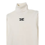Elisabetta Franchi Maglia Collo Alto tinta unita con Logo Panna per Bambina EFMA176 PANNA ELISABETTA FRANCHI 